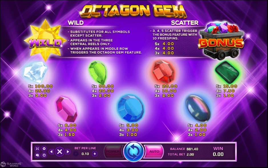 รีวิวเกมค่าย Joker : Octagon Gem อัญมณี 8 แฉก