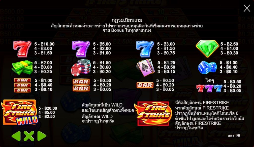 รีวิวเกมค่าย Joker : Fire Strike เกมไฟรุก