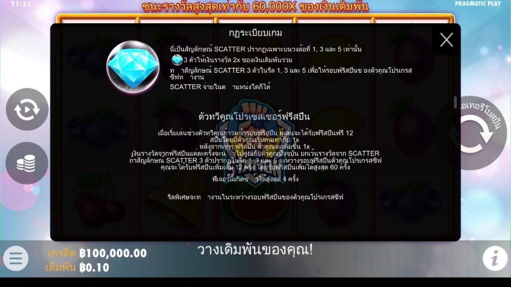 รีวิวเกมสล็อต PP : Extra Juicy ผลไม้ชุ่มฉ่ำ