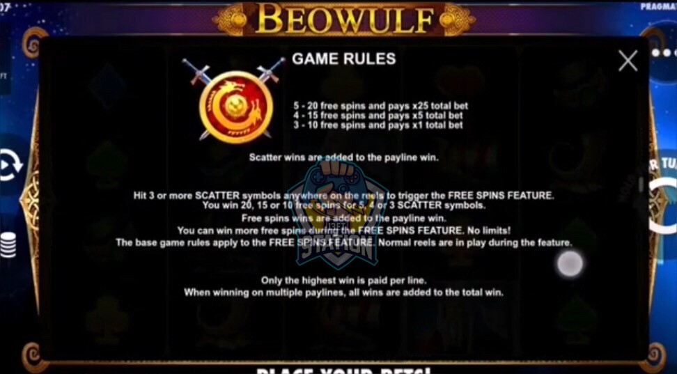 รีวิวเกมสล็อต PP : Beowulf เบวูล์ฟ