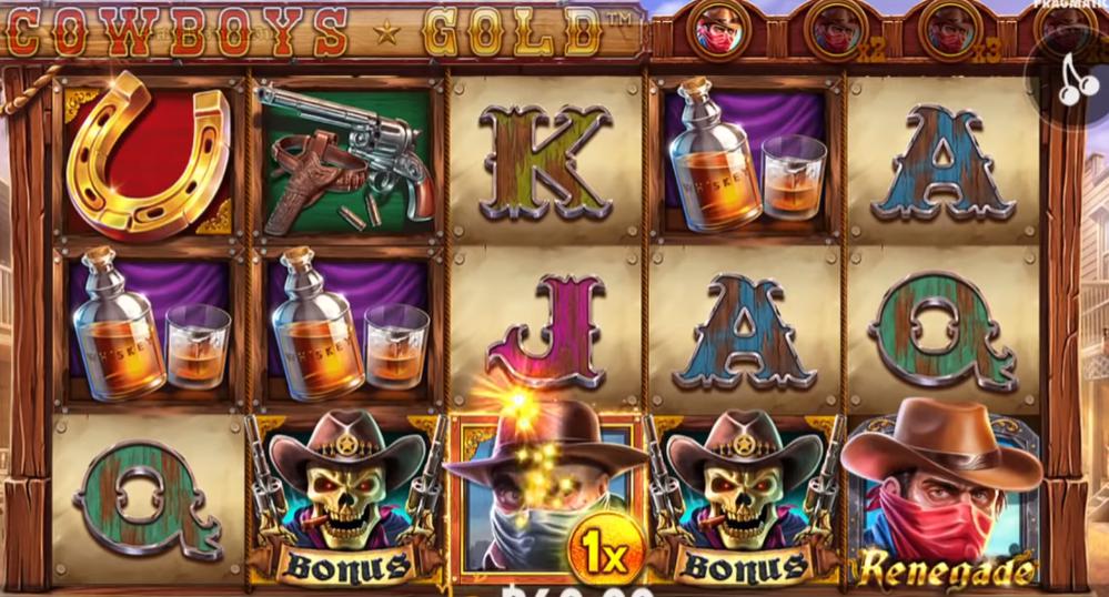 รีวิวเกมสล็อต PP : Cowboys Gold คาวบอยกะโหลกทอง