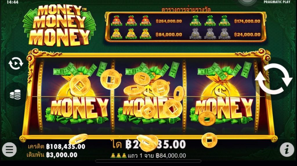 รีวิวเกมสล็อต PP : Money Money Money สล็อตถุงเงิน